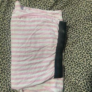 Victoria's Secret Pink and White Striped Sweatpants